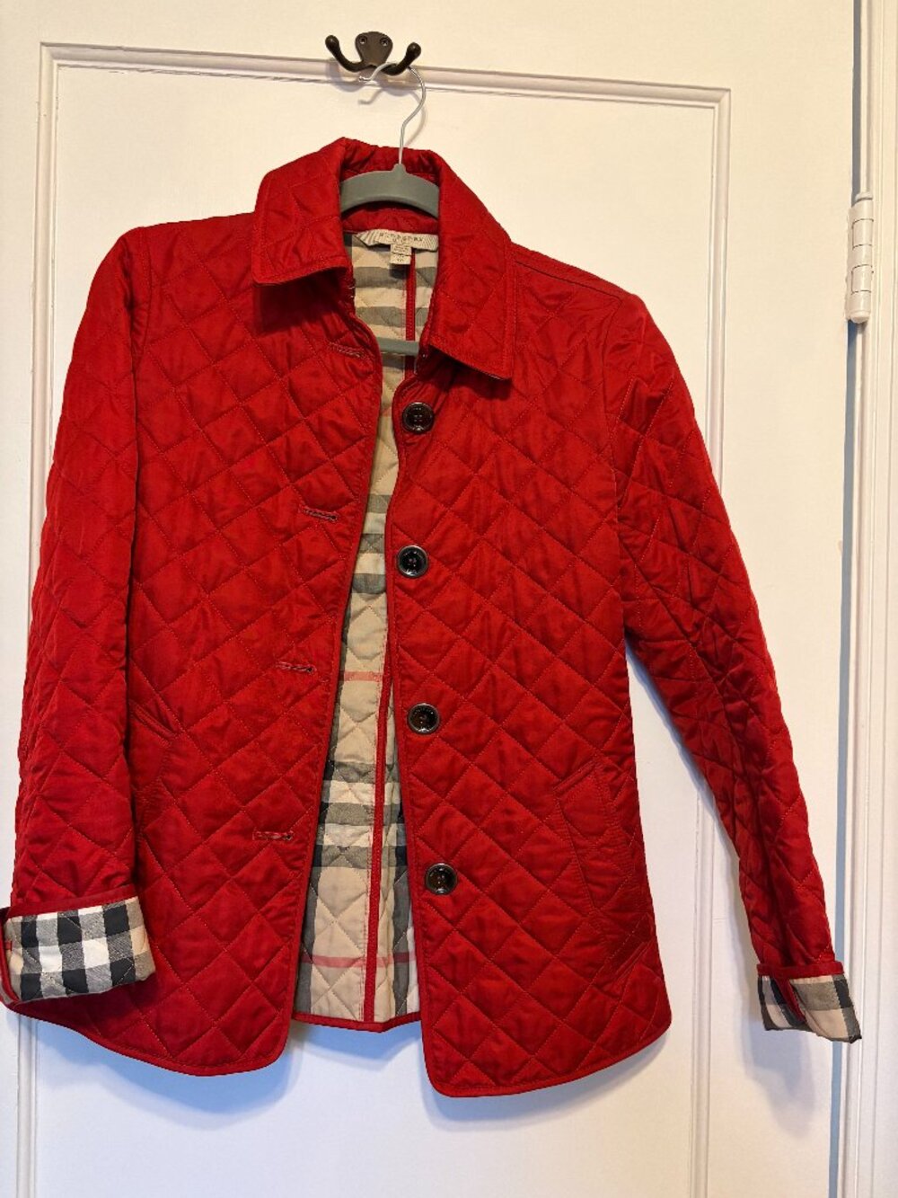 Burberry Brit Quilted Red Jacket